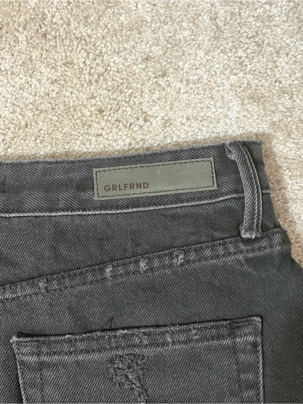GRLFRND Black Distressed Denim Mini Skirt - Picture 8 of 9